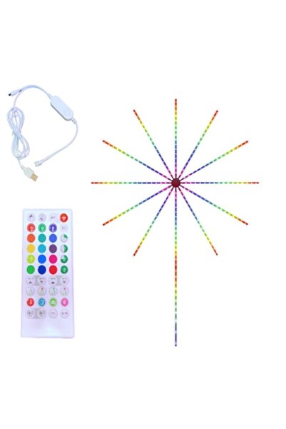 ARTC Bandă LED tip artificii, Bluetooth/USB, Control prin telecomandă/telefon...