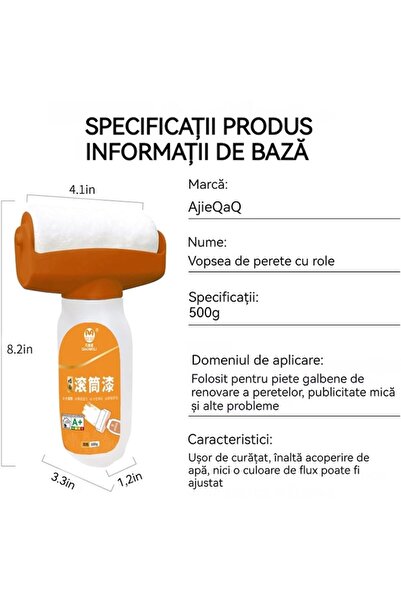 DEEBCO Painting Roller, AiieQaQ, 2 in 1, high capacity, anti-mold, quick-drying, waterproof, washable paint