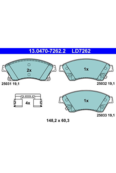 Ate Set Placute Frana Frana Disc Chevrolet Aveo/Cruze Opel Astra J