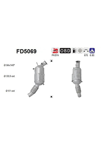 As Filtru Funingine/Particule Sist.De Esapament Bmw 1