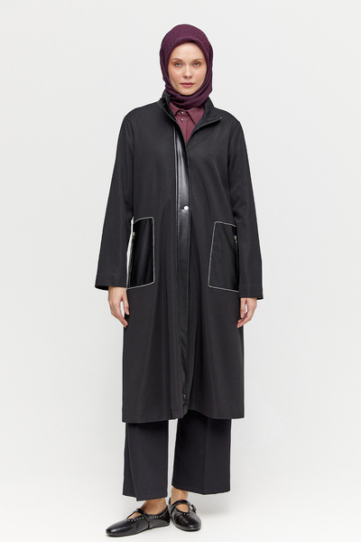 Setrms Fermuarlı Taş İşlemeli Kap