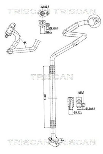TRISCAN Conducta Presiune Variabila Aer Conditionat Citroen Jumper 2 Bus/Jump...