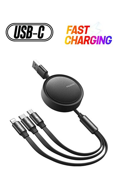 Mcdodo CA-7250 كابل قابل للسحب 3 في 1 بطول 1.2 متر