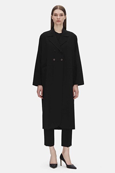 MISS DALIDA Düğmeli Yakalı Siyah Ceket