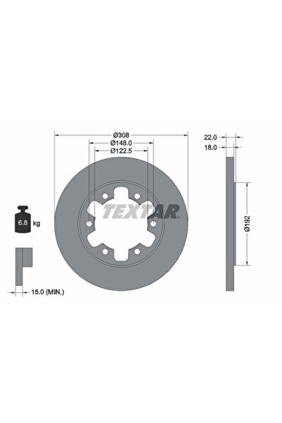 Krieger Спирачен диск Ford Transit V363 автобус/Transit V363 каросерия/Transi...