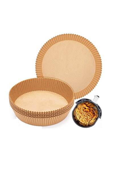 OEM Set 100 baking papers for Air Fryer, 20x20x4.5cm, Round, Brown