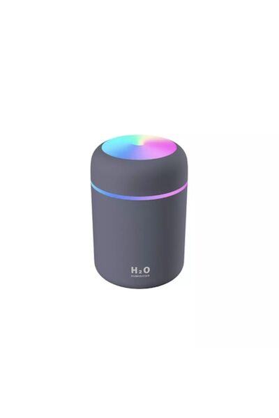 H2O Humidifier Air Humidifier with Aromatherapy Diffuser for Home, Office, and Car, 300ML, Gray