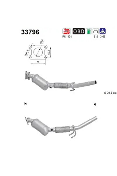 As Catalizator Seat Mii Skoda Citigo