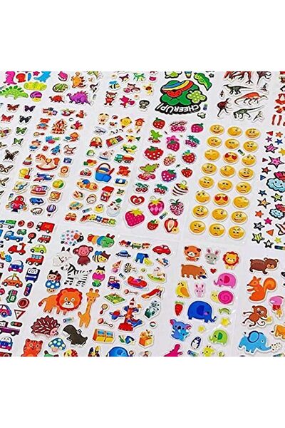 Jiffy 3D Stickers for Kids & Toddlers, 1200+ Puffy Stickers Variety Pack for ...