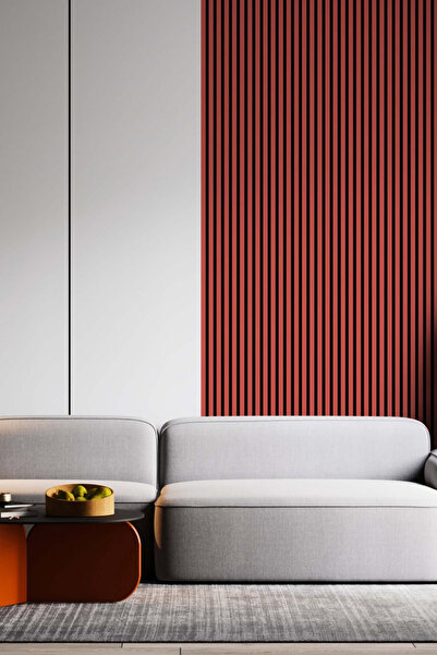 shop Mdf Ahşap Akustik Duvar Paneli 100x275 Cm - Kiremit