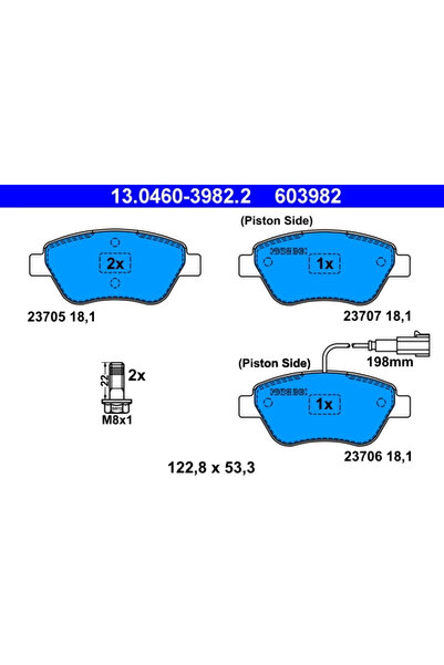 Ate Set Placute Frana Frana Disc Fiat Albea/Bravo 2/Stilo