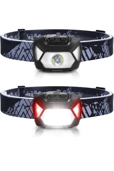 Choice1 عبوتان من مصابيح الرأس القابلة لإعادة الشحن بستة أوضاع، تعمل بمنفذ US...