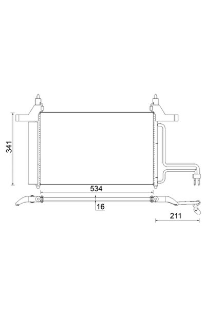 MAHLE Condensator Climatizare Fiat Stilo