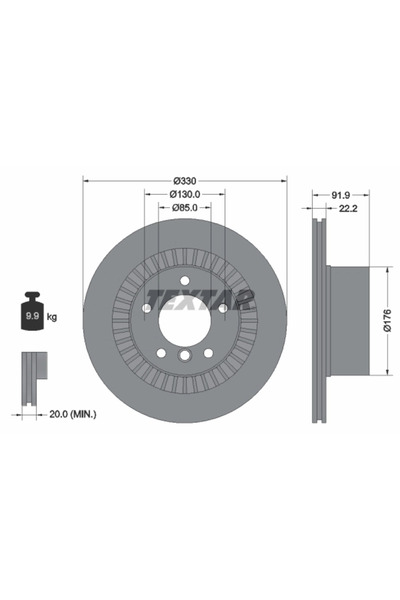 TEXTAR Disc Frana Mercedes-Benz G-Class