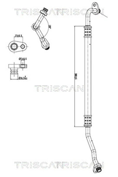 TRISCAN Air Conditioning Variable Pressure Pipe Citroen C5 3 Peugeot 508 1/50...