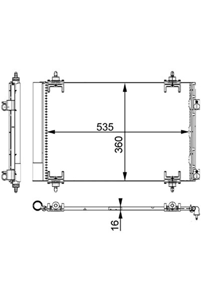 MAHLE Condensator Climatizare Citroen Berlingo Multispace/C4 1 Limuzina/C4 2 ...