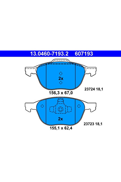 Ate Set Placute Frana Frana Disc Ford C-Max 2/Focus 3/Grand C-Max Mazda 3/5