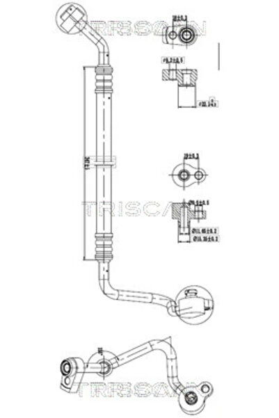 TRISCAN Conducta Presiune Variabila Aer Conditionat Ford C-Max 2/Focus 3/Gran...
