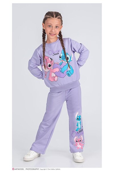 MODA AÇELYA Kız Çocuk Baskılı Eşofman Takım