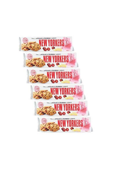 New Yorker Imported Soft White Chocolate Cranberry Turna Nut Cookie 6 Pieces X 150 Gr