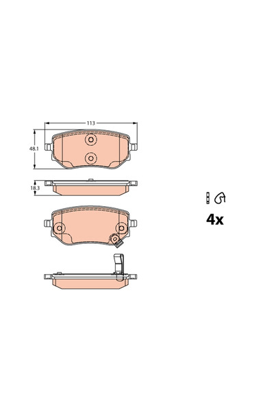 TRW Set Placute Frana Frana Disc Mercedes-Benz 10-Class