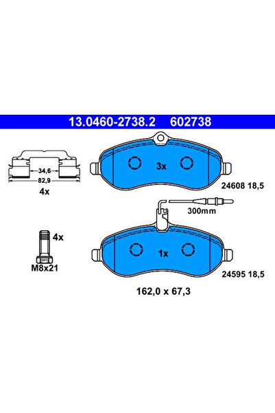Ate Set Placute Frana Frana Disc Citroen Jumpy 2 Fiat Scudo Bus/Scudo Caroser...