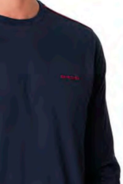 Pierre Cardin 6099 Men's Navy Blue Long Sleeve Crew Neck Pajama Set