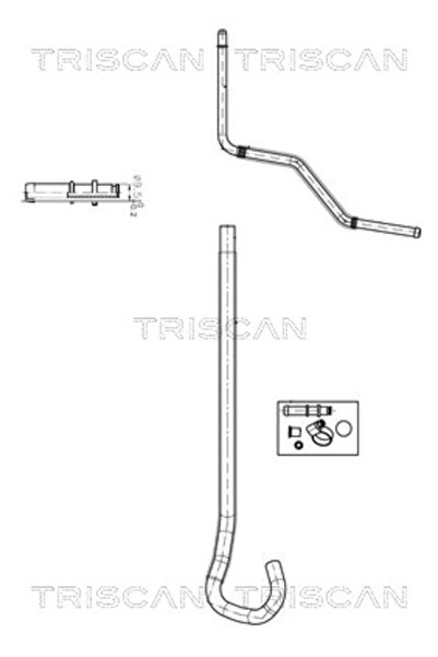 TRISCAN Хидравличен маркуч на кормилната система от кормилната кутия до разши...