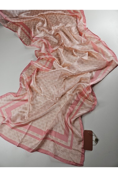 sem oyuncak Luxury Voile Silk Shawl Hijab Foulard Scarf Shawl Pink C Pattern 70 X 180 cm