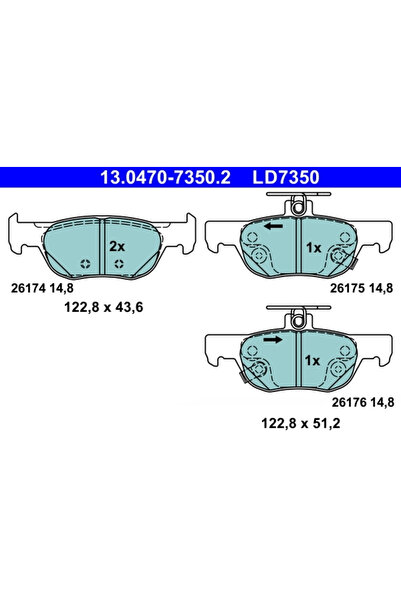 Ate Set Placute Frana Frana Disc Mazda 3