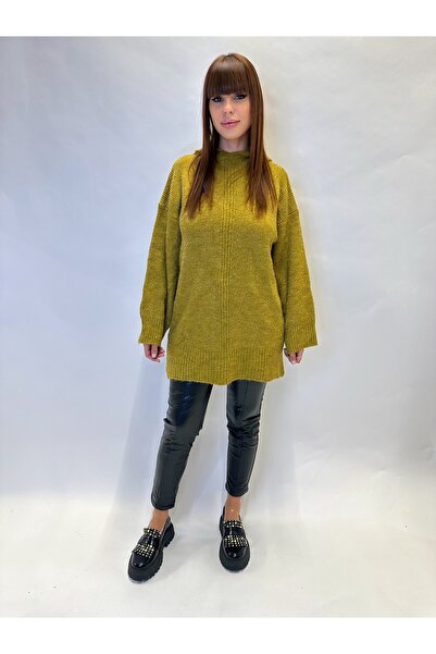 IFASTFASHION Pulover lung damă cu glugă – tricot moale, croială lejeră, stil ...