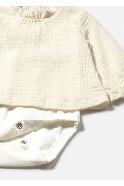 MAYORAL Baby Girl Muslin Jumpsuit Cream 2723