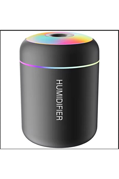 Mighty RGB SİYAH 180 ML USB ULTRASONİK OFİS ODA VE ARABA HAVA NEMLENDİRİCİ BUHAR MAKİNESİ AROMA DİFİ