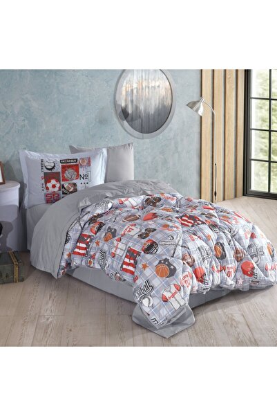 Hobby home collection فيكتوري بلو - طقم نوم فردي من بوبلين ستوديو