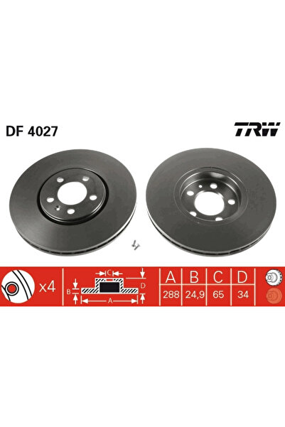 TRW Disc Frana Audi A1/A3 Seat Toledo 2