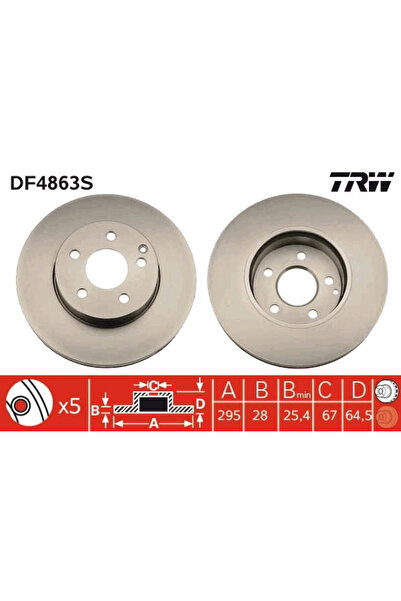 TRW Disc Frana Mercedes-Benz C-Class/E-Class/Slk Mercedes-Benz (Bbdc) C-Class