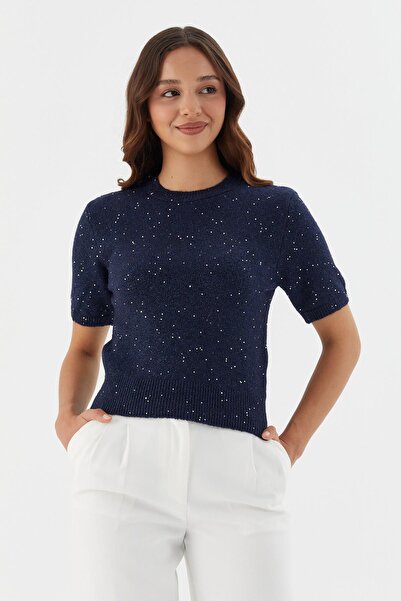 Shopping Shop Блискуча коротка трикотажна блузка LACI