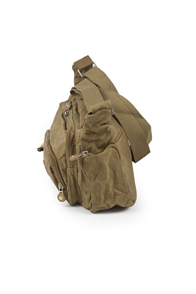 İMAKS Krinkıl / Klinkır Waterproof Fabric Multi-Compartment Crossbody Shoulder Messenger Bag Brown 116g