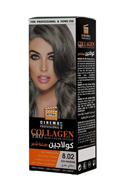 NITRO CINEMA Collagen Pro Hair Color System Ash Marine 8.02