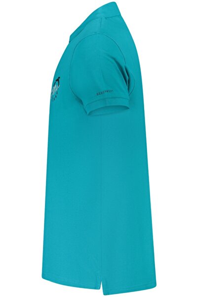 Trussardi Men's polo shirt, with graphic print, Regular fit, Azure