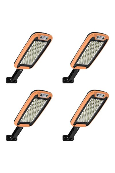K KATHODE Set 4 x Lampă de încărcare solară, 124 x LED-uri, 3 moduri, buton ON/OFF, telecomandă 8019D