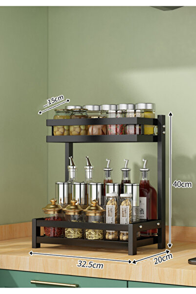 Trendy's Two-tier dish rack, black, 32.5 X 20X 40 cm
