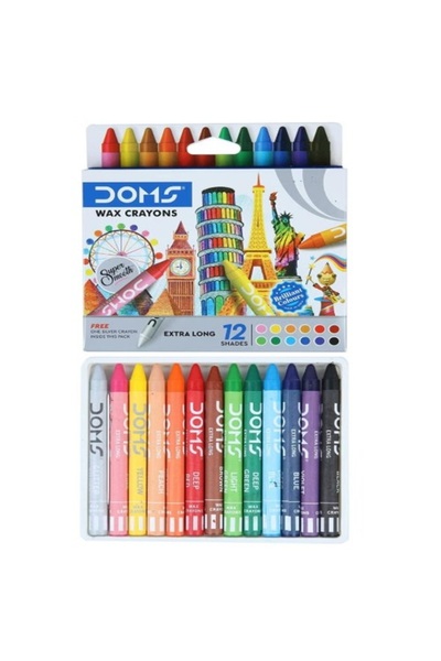 SQUARE ONE GIFTS DOMS Extra Long Wax Crayons – Set of 12
