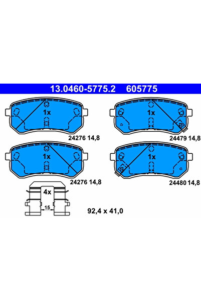Ate Set Placute Frana Frana Disc Hyundai I10 1 Kia Picanto 1/Picanto 2
