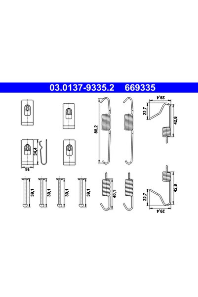 Ate Set Accesorii Saboti Frana Parcare Nissan 10-Trail 2/Cube/Qashqai 1 Toyot...