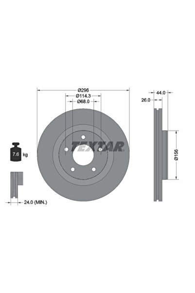 TEXTAR Disc Frana Nissan Juke/Pulsar