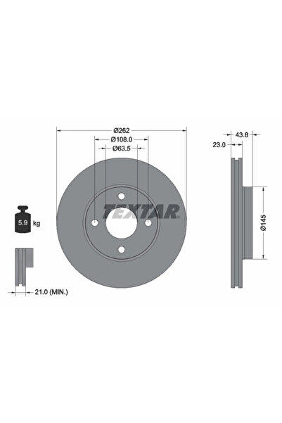 Krieger Спирачен диск Форд Фиеста 7