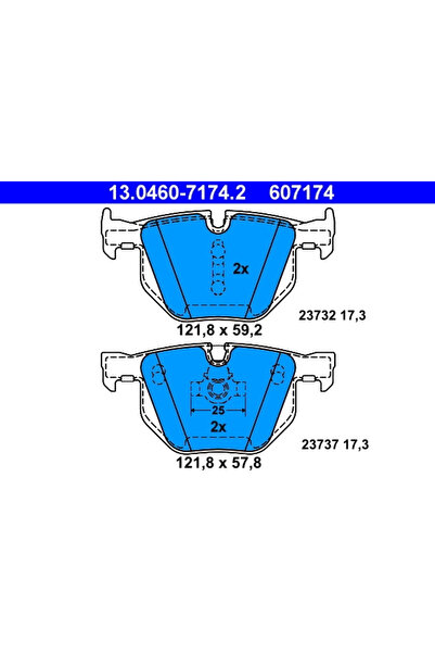 Ate Set Placute Frana Frana Disc Bmw 5/6