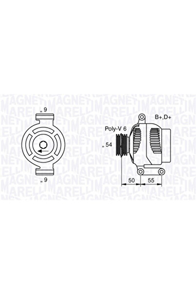 MAGNETI MARELLI Generator / Alternator Fiat Idea/Palio/Panda Lancia Musa/Ypsilon