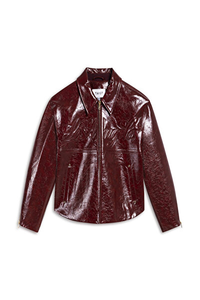 Twist Sloganli Rugan Görünüşü Ceket